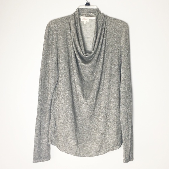 Anthropologie Sweaters - [Anthropologie] metallic cowl sweater L